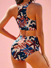 Sportieve High-Waist Bikini met Racerback Top 5