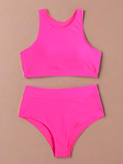 Sportieve High-Waist Bikini met Racerback Top 7