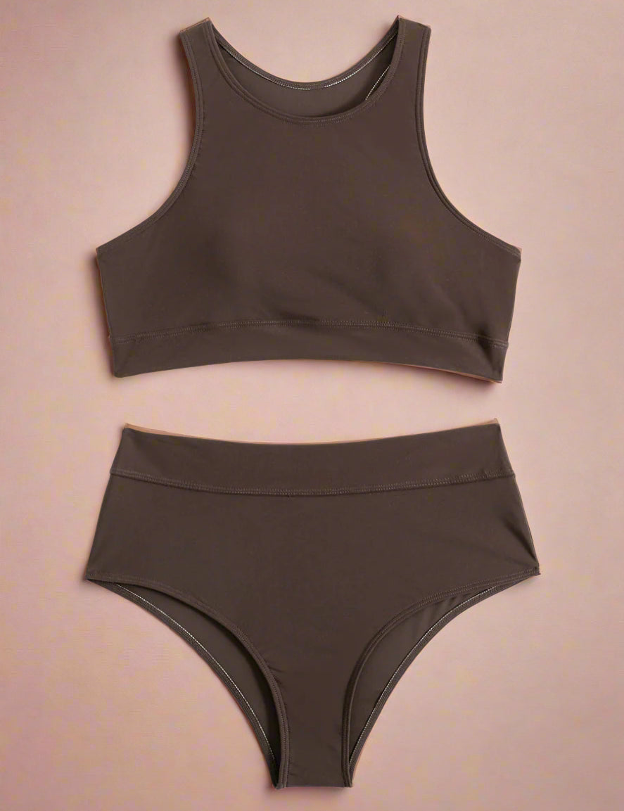 Sportieve High-Waist Bikini met Racerback Top 8