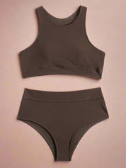 Sportieve High-Waist Bikini met Racerback Top 8