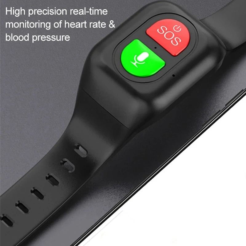 Starszy smartwatch GPS – lokalizator 4G SOS, monitorowanie stanu zdrowia i alerty alarmowe 2