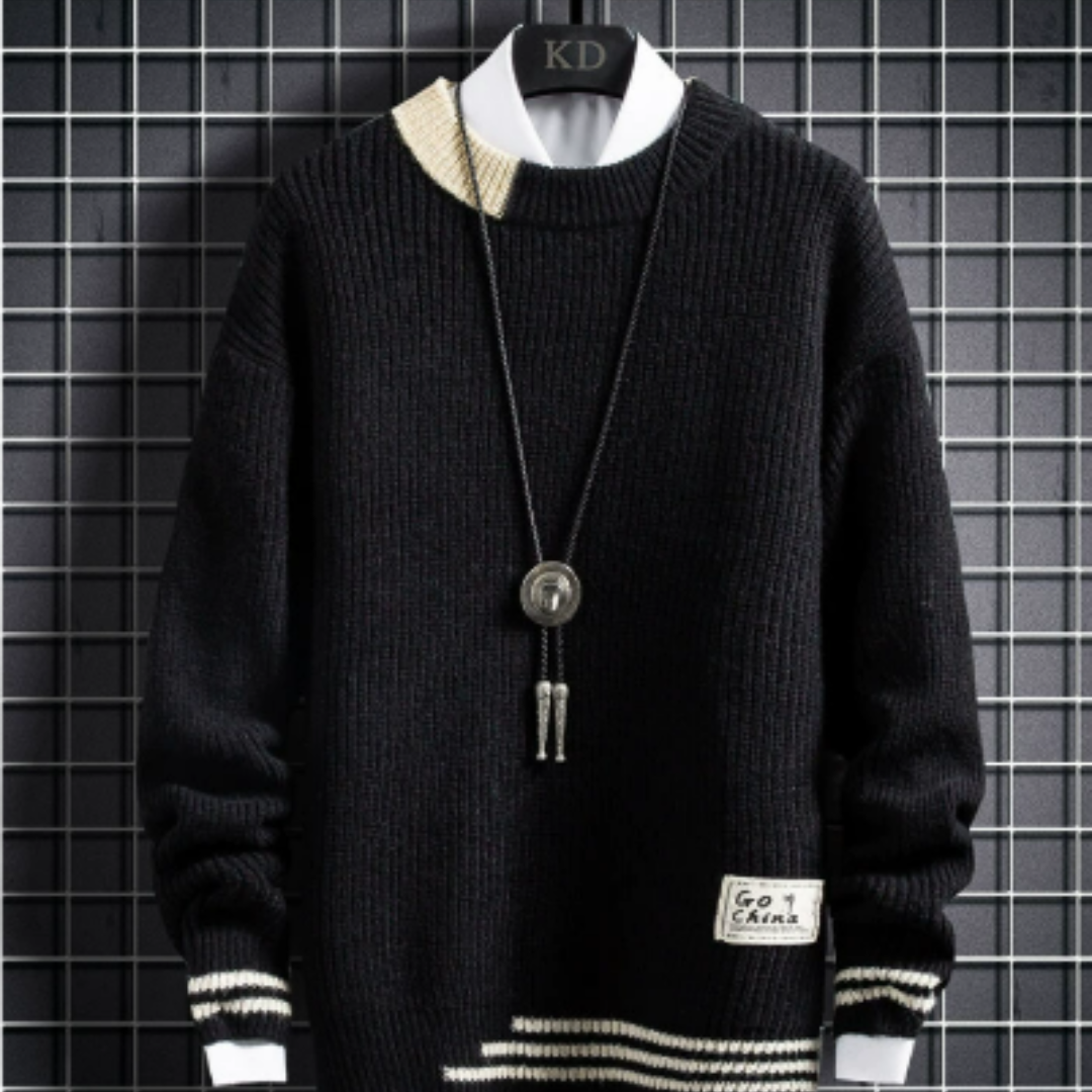 Stylowy sweter męski do noszenia na zewnątrz | Długi rękaw 1