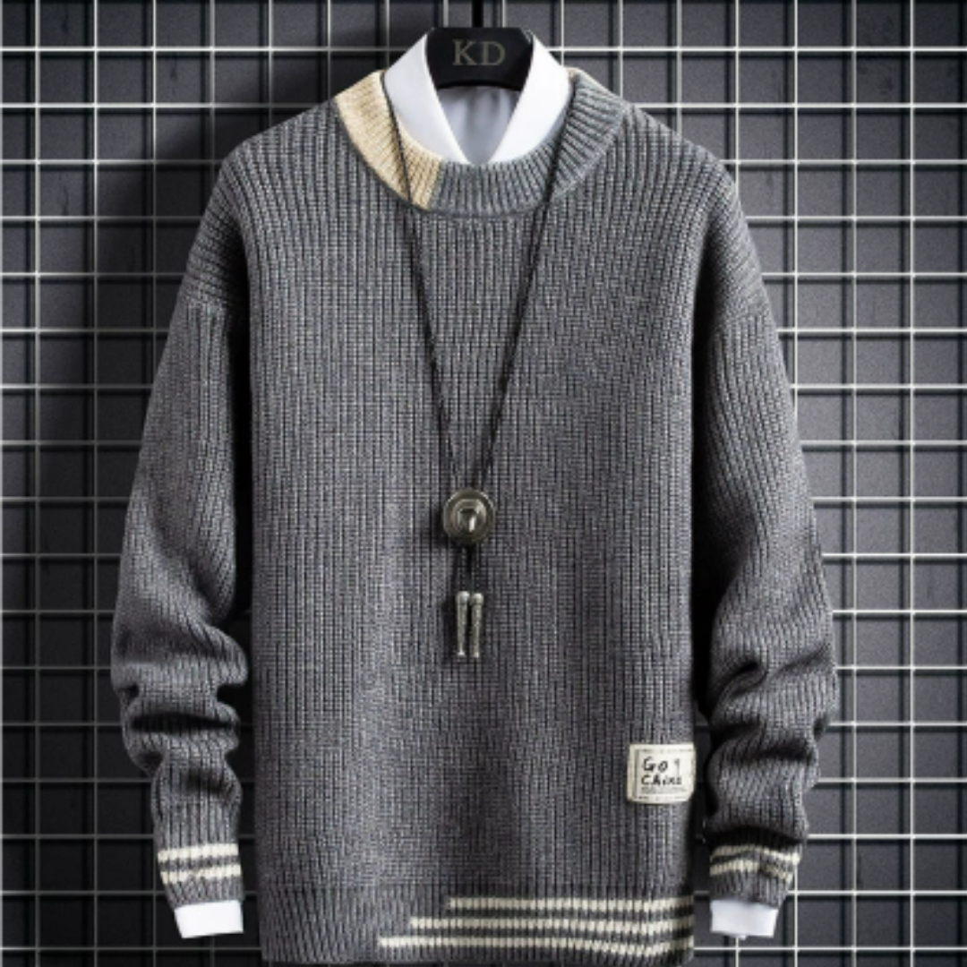 Stylowy sweter męski do noszenia na zewnątrz | Długi rękaw 2