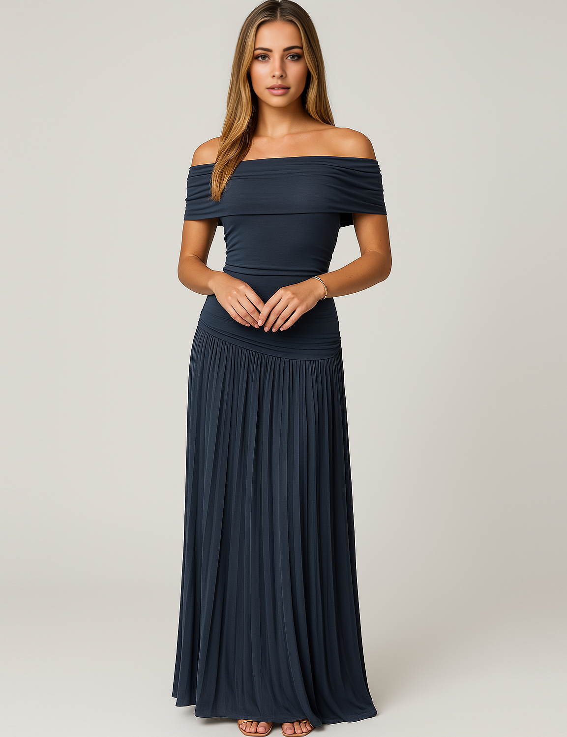 Sukienka Damska Maxi Plisowana na Wesele i Wieczorne Uroczystości - Elegancka i Stylowa Sukienka Letnia 6
