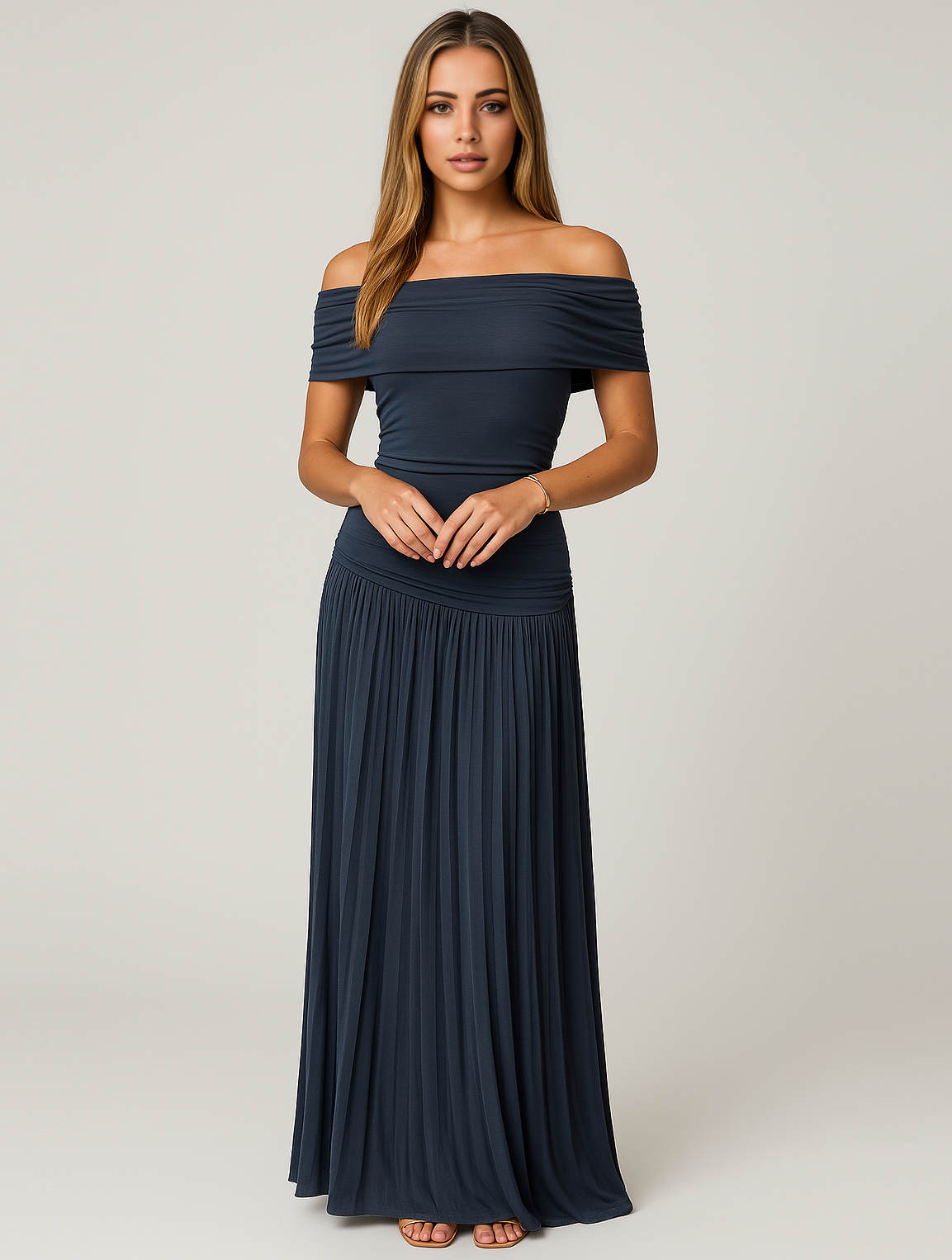 Sukienka Damska Maxi Plisowana na Wesele i Wieczorne Uroczystości - Elegancka i Stylowa Sukienka Letnia 6