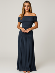 Sukienka Damska Maxi Plisowana na Wesele i Wieczorne Uroczystości - Elegancka i Stylowa Sukienka Letnia 6