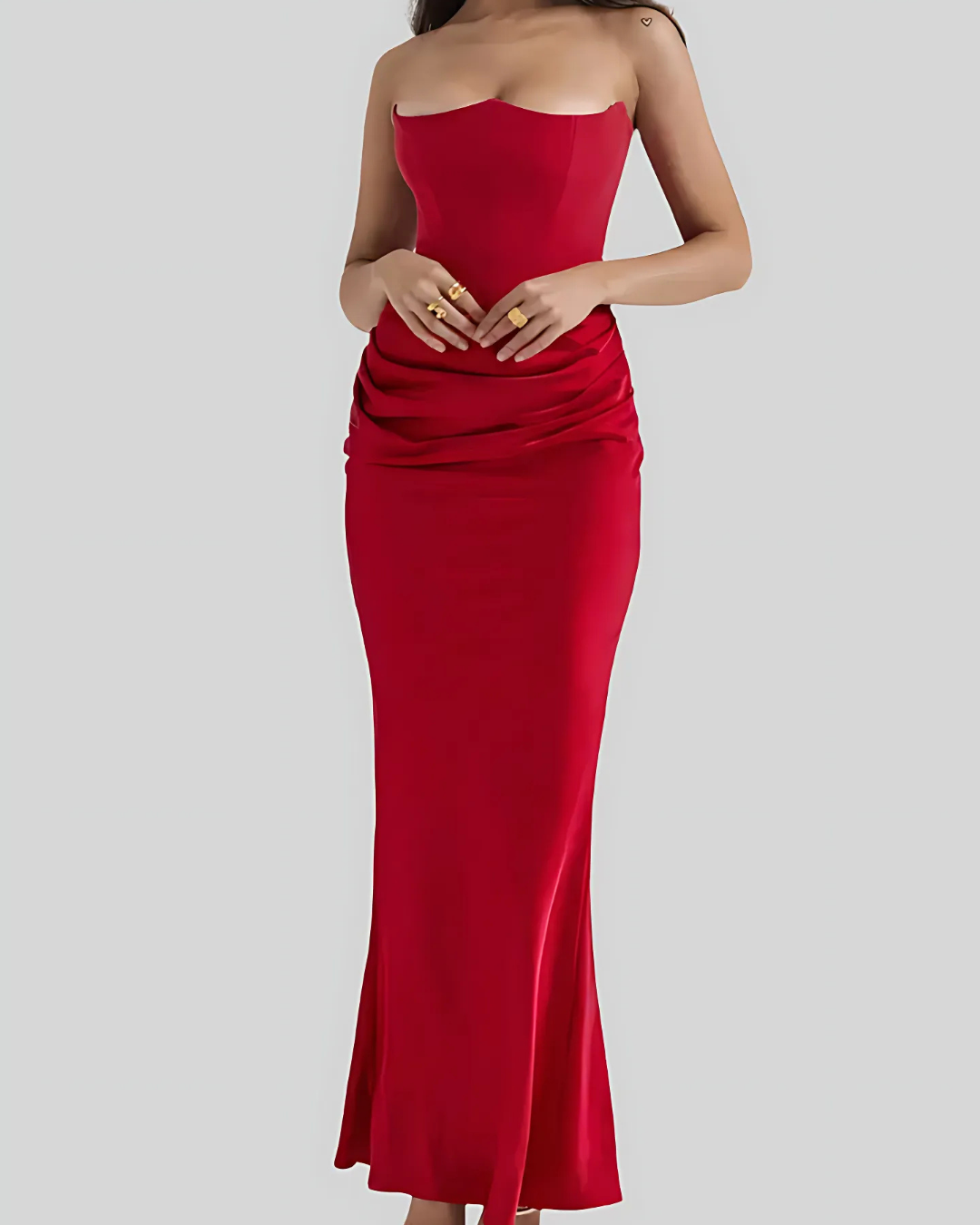 Sukienka Maxi na Wesele, Drapowana Sukienka Wieczorowa Maxi, Elegancka Sukienka Długa na Specjalne Okazje 4