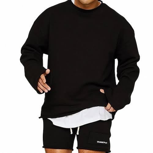 Sweter z okrągłym dekoltem dla mężczyzn | Długi rękaw 4
