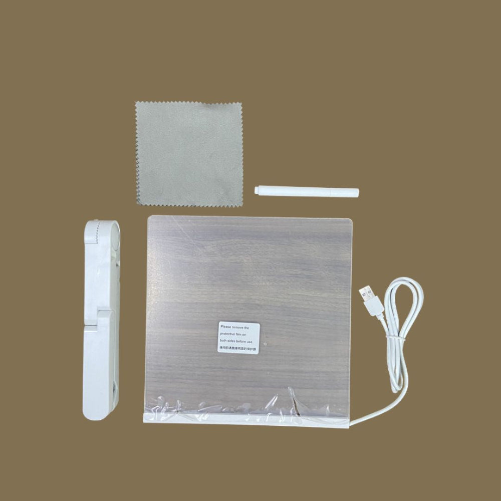 Tablica Kreślarska LED dla Dzieci – Wielokrotnego Użytku, Zasilana USB, Bezpieczna i Kreatywna do Rysowania i Nauki 4