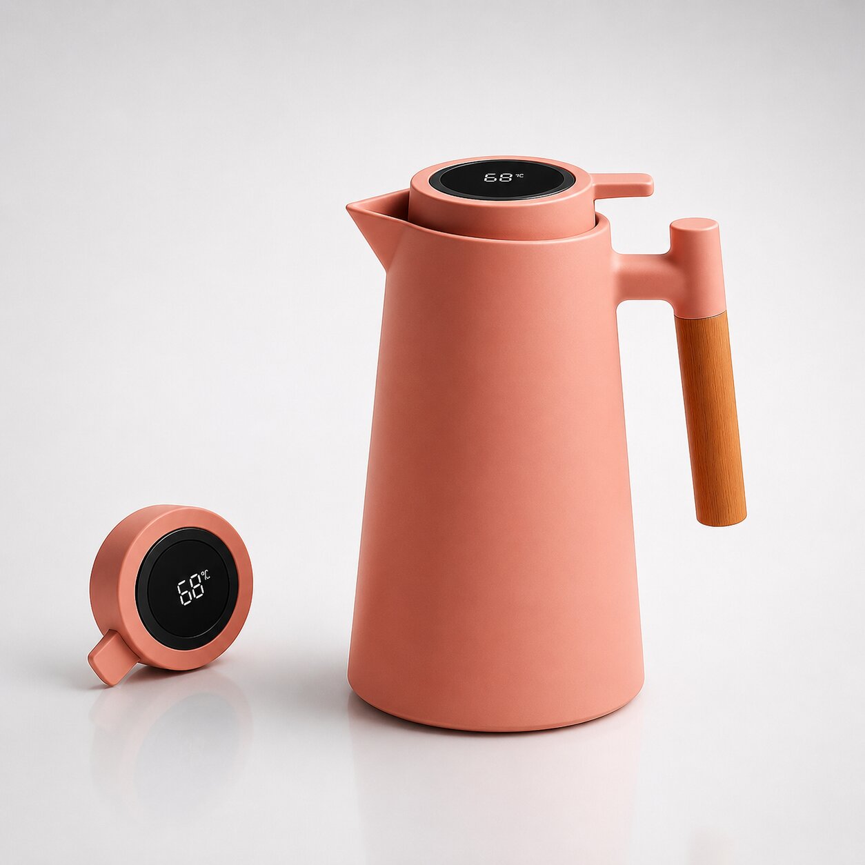 Thermoskanne | 1 Liter Mit Temperaturanzeige | Hält Kaffee & Tee Stundenlang Warm | ThermaVue 11