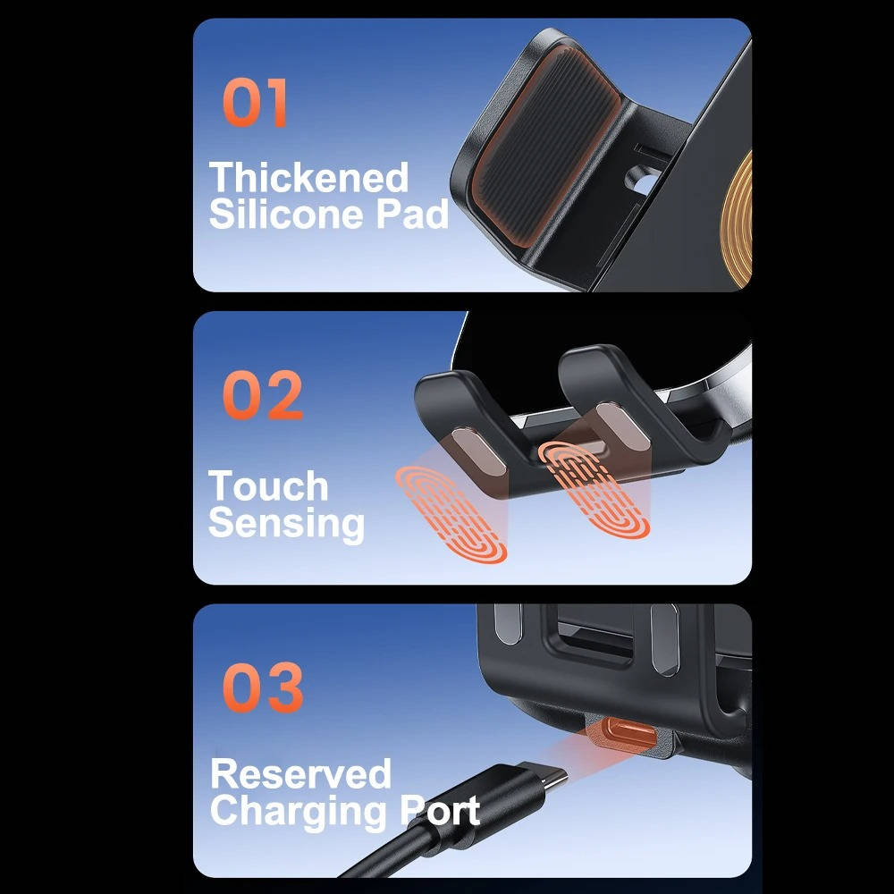 Uchwyt na telefon z bezprzewodową ładowarką samochodową 4
