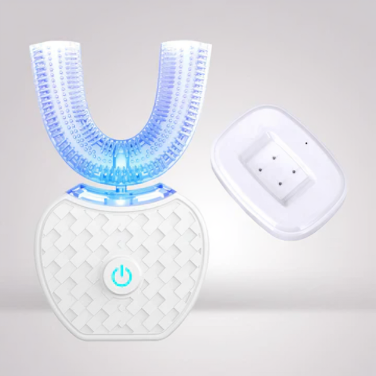 Ultradźwiękowa Szczoteczka do Zębów z Wybielaniem – 5000 Wibracji na Minutę, Ergonomiczna, Silikonowa Główka w Kształcie U 0