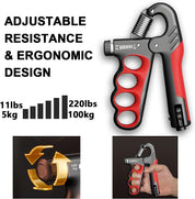 Unterarm-Trainer Verstellbar | Griffkraft-Trainer | für Kraftaufbau | FlexGrip 3