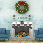 VelvetMonogram | Spersonalizowana aksamitna skarpeta świąteczna jako dekoracja świąteczna 5