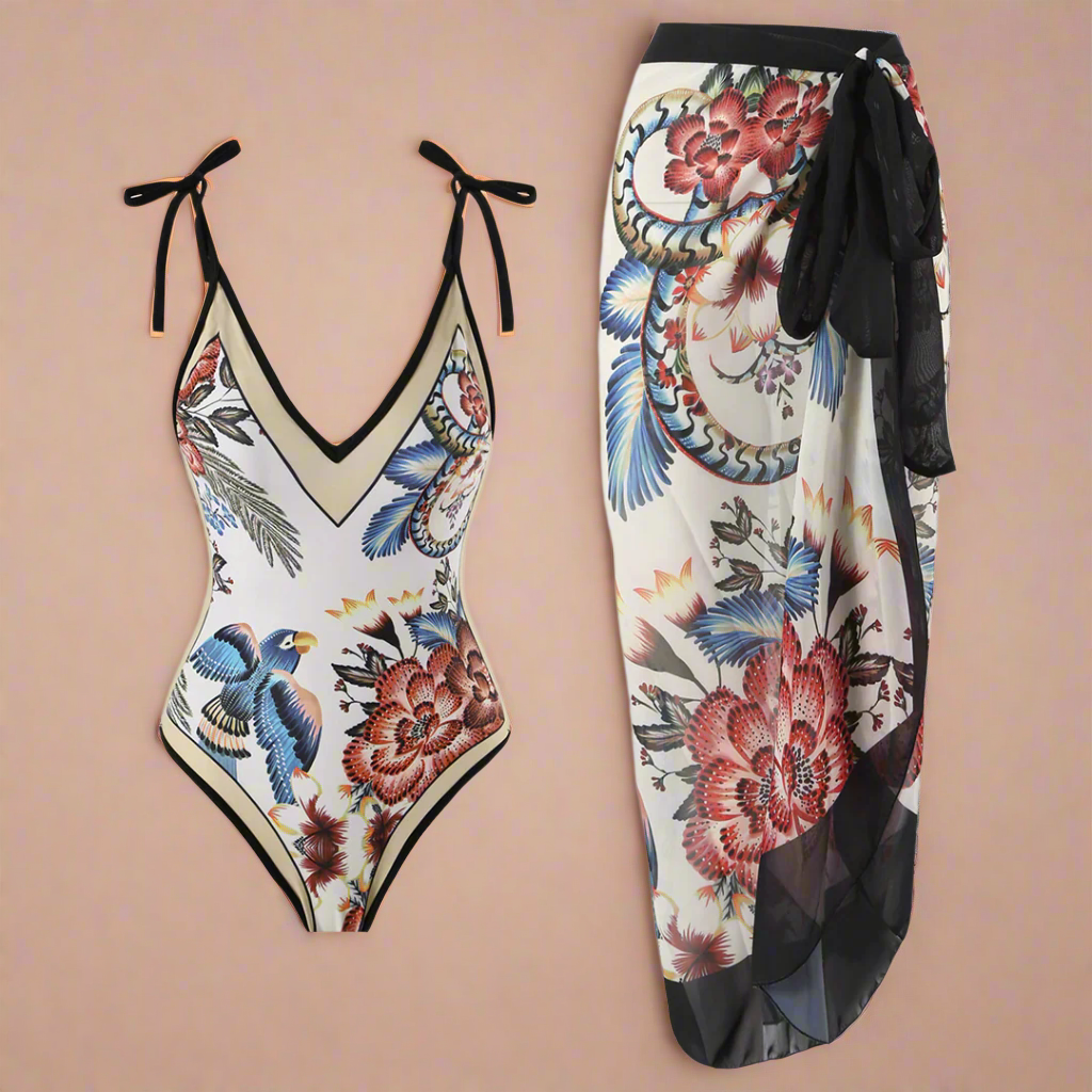 Vintage Badpak met Ruffles 0