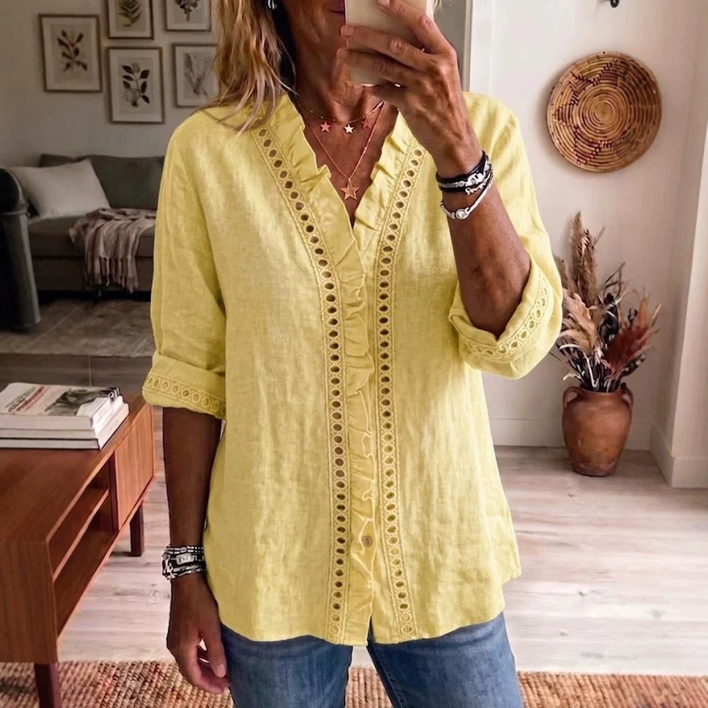 Teresa | Stylowa bluzka z delikatnym haftem