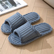 Unisexowe Kapcie z Odkrytymi Palcami do Użytku Wewnętrznego | Ciepłe Antypoślizgowe Obuwie Domowe