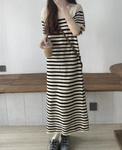 Adeline | Letnia sukienka w koszulce w paski