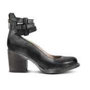 Natalia | Eleganckie czółenka na słupku z paskami