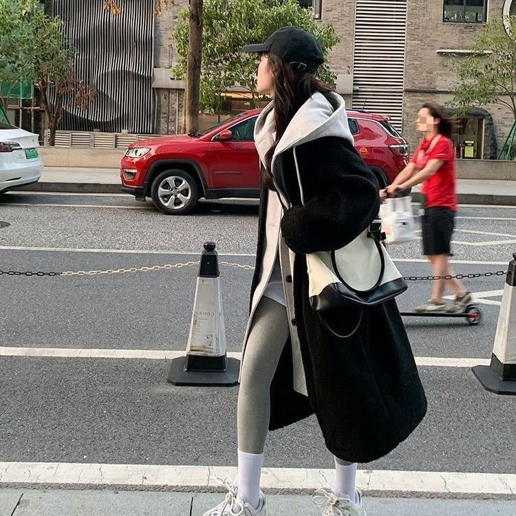 Celestene | Długa Damska Zimowa Kurtka z Kapturem