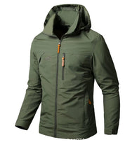 Męska kurtka sportowa z kapturem na zamek wodoodporna