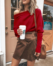 Lidia | Sweter z odkrytym ramieniem