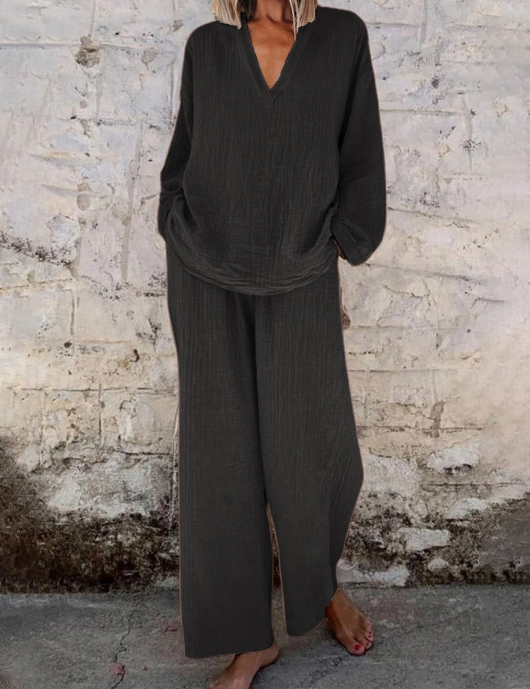 Maria| Dwuczęściowy Komplet z Długim Rękawem