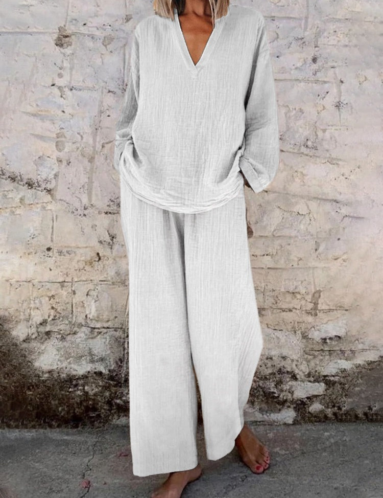 Maria| Dwuczęściowy Komplet z Długim Rękawem