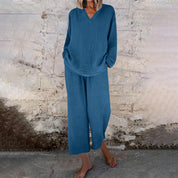 Maria| Dwuczęściowy Komplet z Długim Rękawem