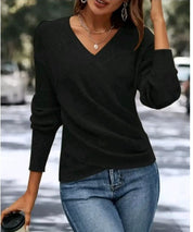 Kalina | Sweter z kopertowym dekoltem