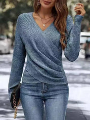 Kalina | Sweter z kopertowym dekoltem