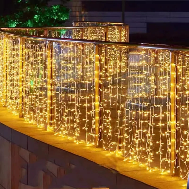 Wieniec świetlny | Oświetlenie w kształcie sopli zasilane energią słoneczną do dekoracji zewnętrznych 2