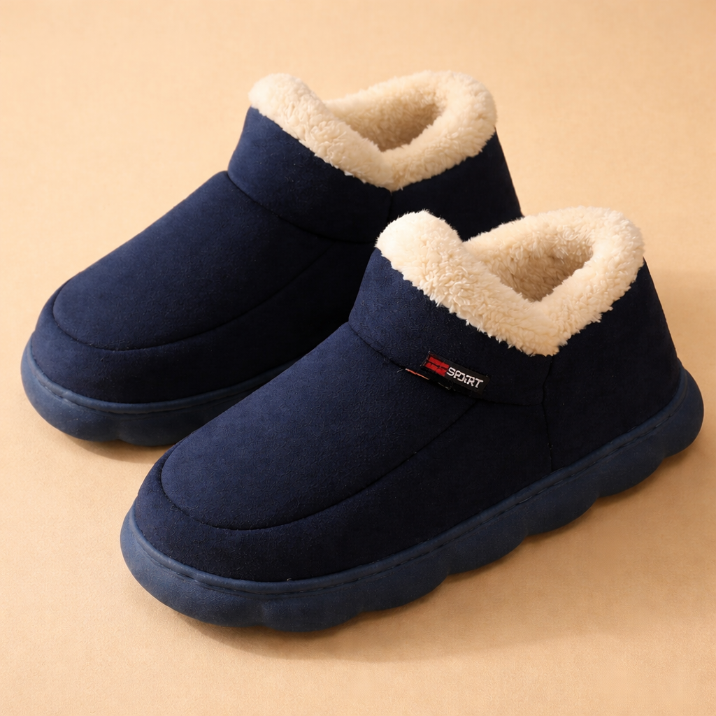 Zimowe Kapcie Domowe | Wygodne Ocieplane Pantofle Antypoślizgowe