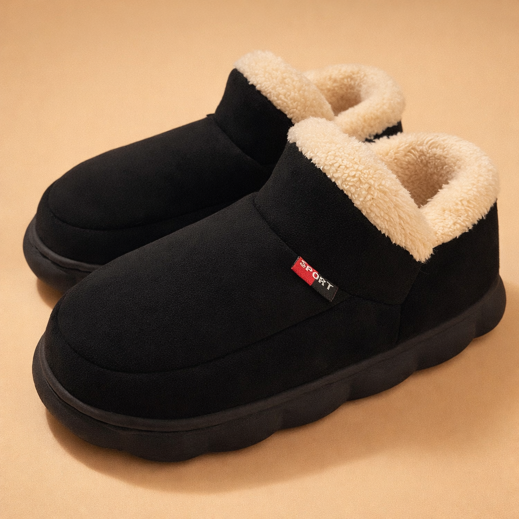 Zimowe Kapcie Domowe | Wygodne Ocieplane Pantofle Antypoślizgowe