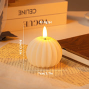 WinterShine – Elegancka świeca LED w matowym szkle o wzorze kuli śnieżnej 2