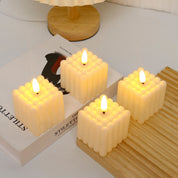 WinterShine – Elegancka świeca LED w matowym szkle o wzorze kuli śnieżnej 6