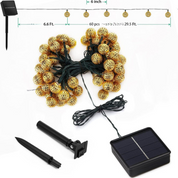 Wodoodporne lampki solarne w stylu marokańskim – SunGlow Strings 3