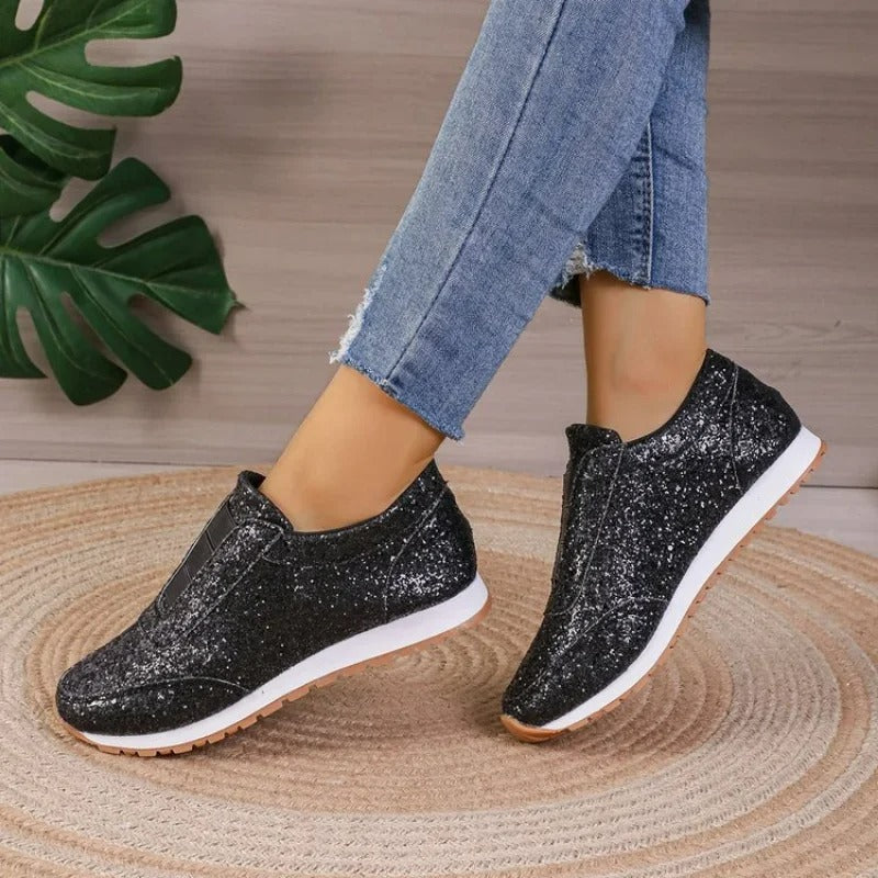 Wsuwane trampki damskie – błyszczący styl i wygodny design 4