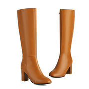 Wygodne wysokie buty damskie | Na obcasie 0