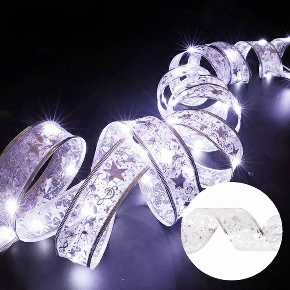 XmasSlinger | Zestaw świątecznych świateł LED i wstążek do dekoracji 1