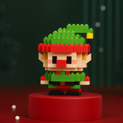 Zestaw kreatywnych zabawek konstrukcyjnych na święta - Mini klocki z postaciami Mikołaja i choinki 4