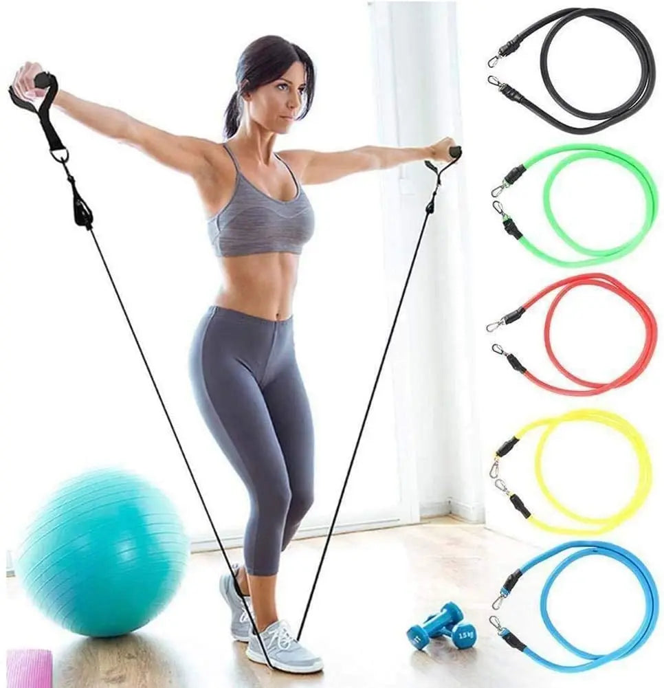 Zestaw taśm oporowych FlexFit – do treningu siłowego i rozciągania 4