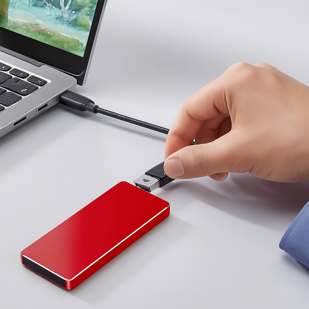 Zewnętrzny Dysk SSD 1TB - Szybkie Przechowywanie Danych, Przenośny Dysk USB, Kompaktowa Konstrukcja 0
