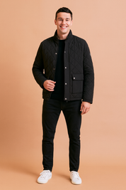black-quilted-mens-jacket-fullbody-pose