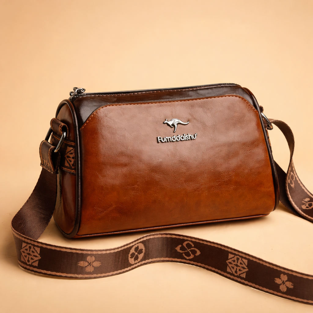 Elegancka damska torebka na ramię, funkcjonalna skóra wegańska