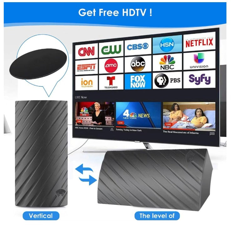 Antena cyfrowa HDTV 4K o dużym zasięgu do użytku wewnętrznego, 600 mil