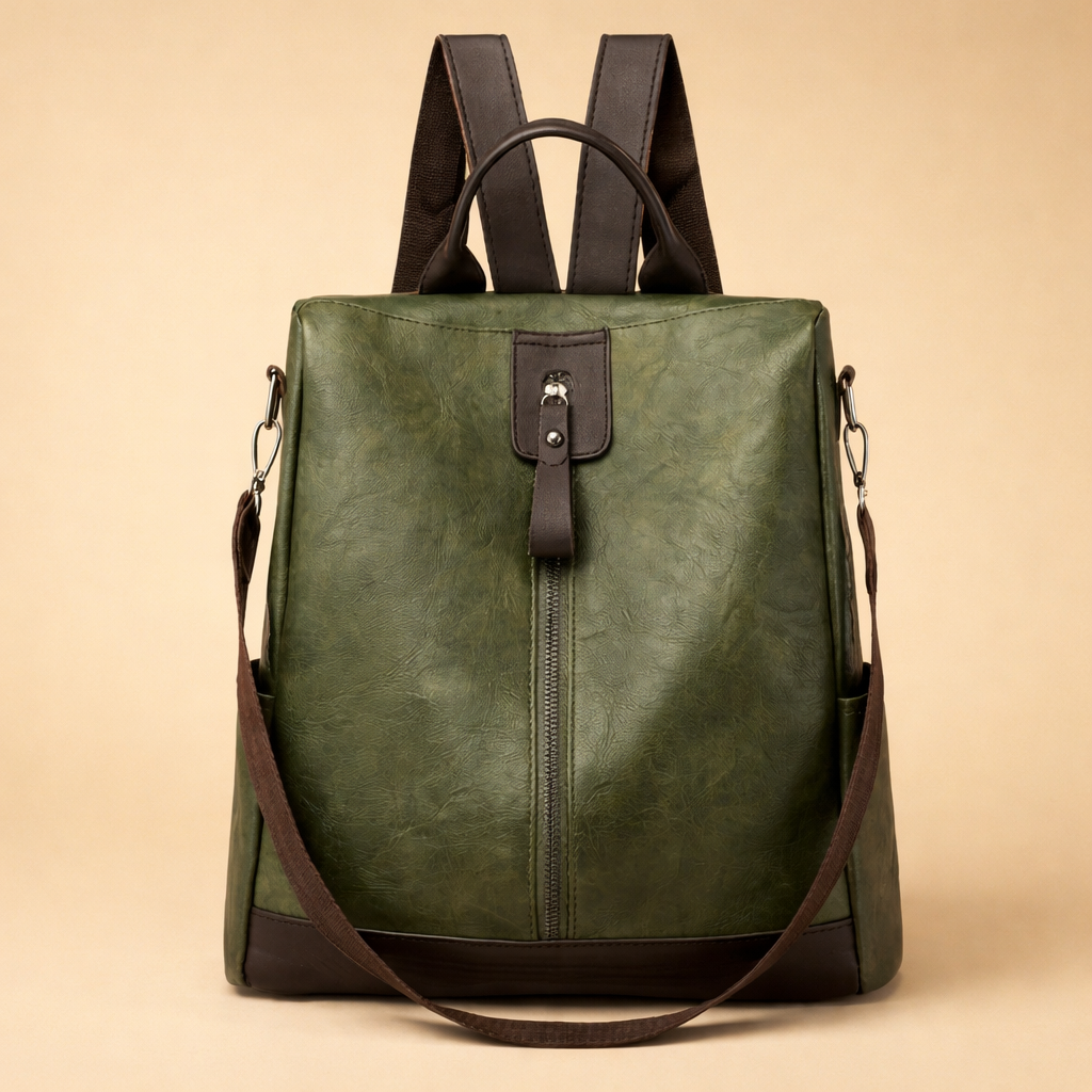 Damski plecak antykradzieżowy Stylowa skóra wegańska