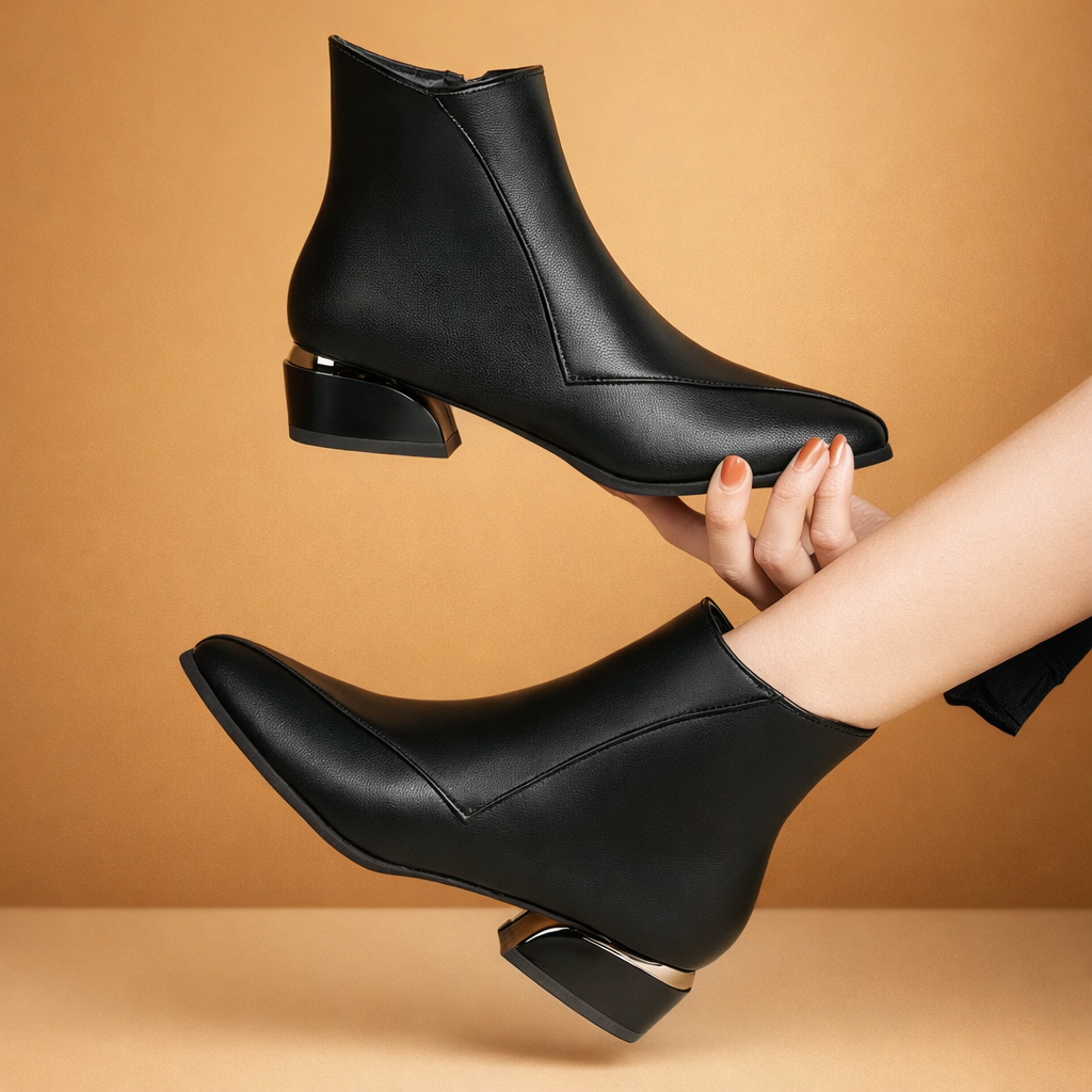 Phoebe | Damskie Eleganckie Minimalistyczne Botki