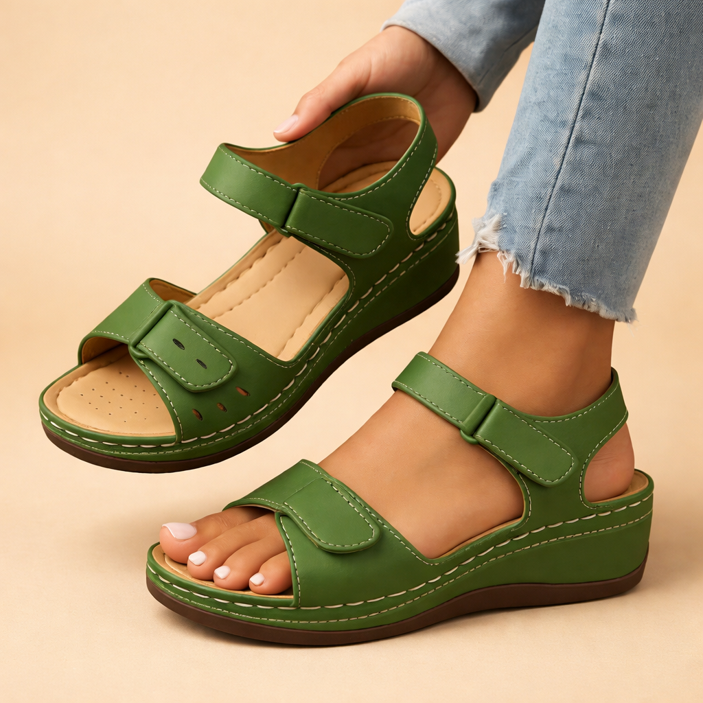 green-wedge-sandals-model-studio-pose-european-fashion-style.png