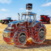 Karafka do whisky 300ml z Trójwymiarowym Designem Traktora – Elegancki Zestaw do Whisky, Szklana Butelka na Alkohole